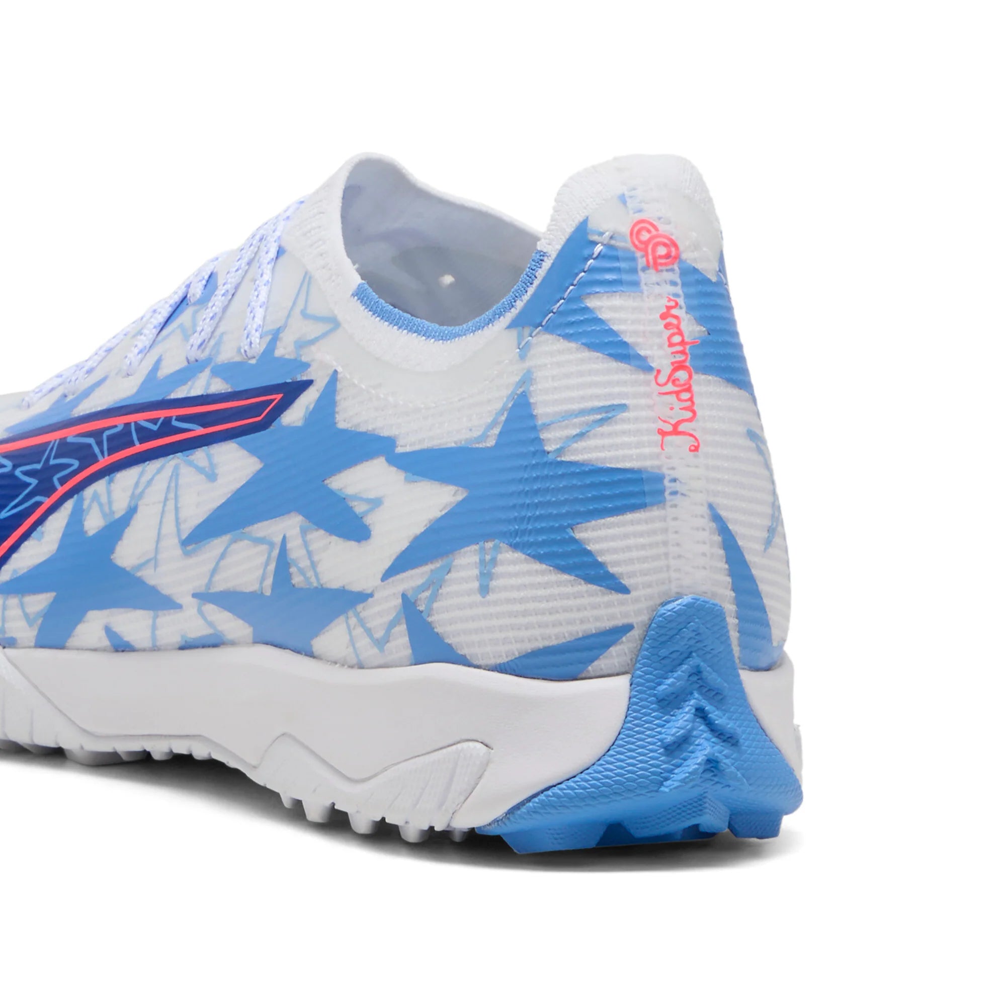 PUMA Ultra 6 Match KidSuper X CP TT Turf Mens Soccer Cleats White Pink Blue