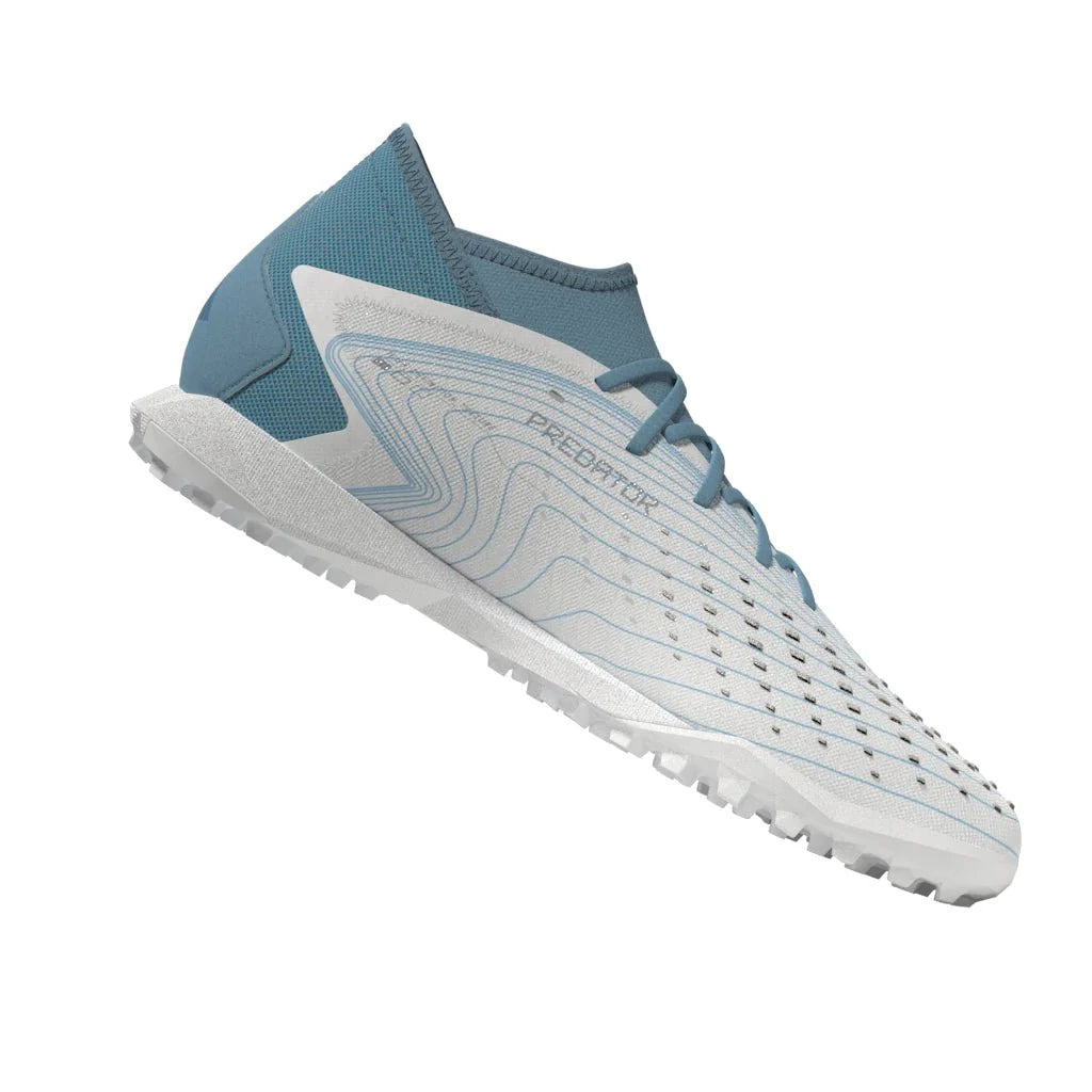 adidas Predator Accuracy3 TF Turf Shoes White Grey Blue