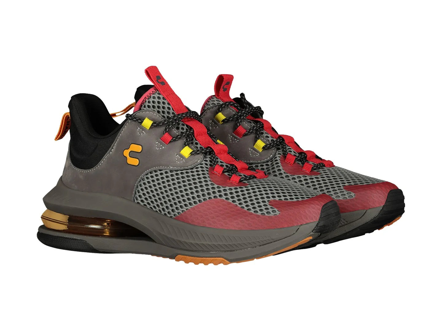 Tenis Charly Gris y Rojo para Hombre