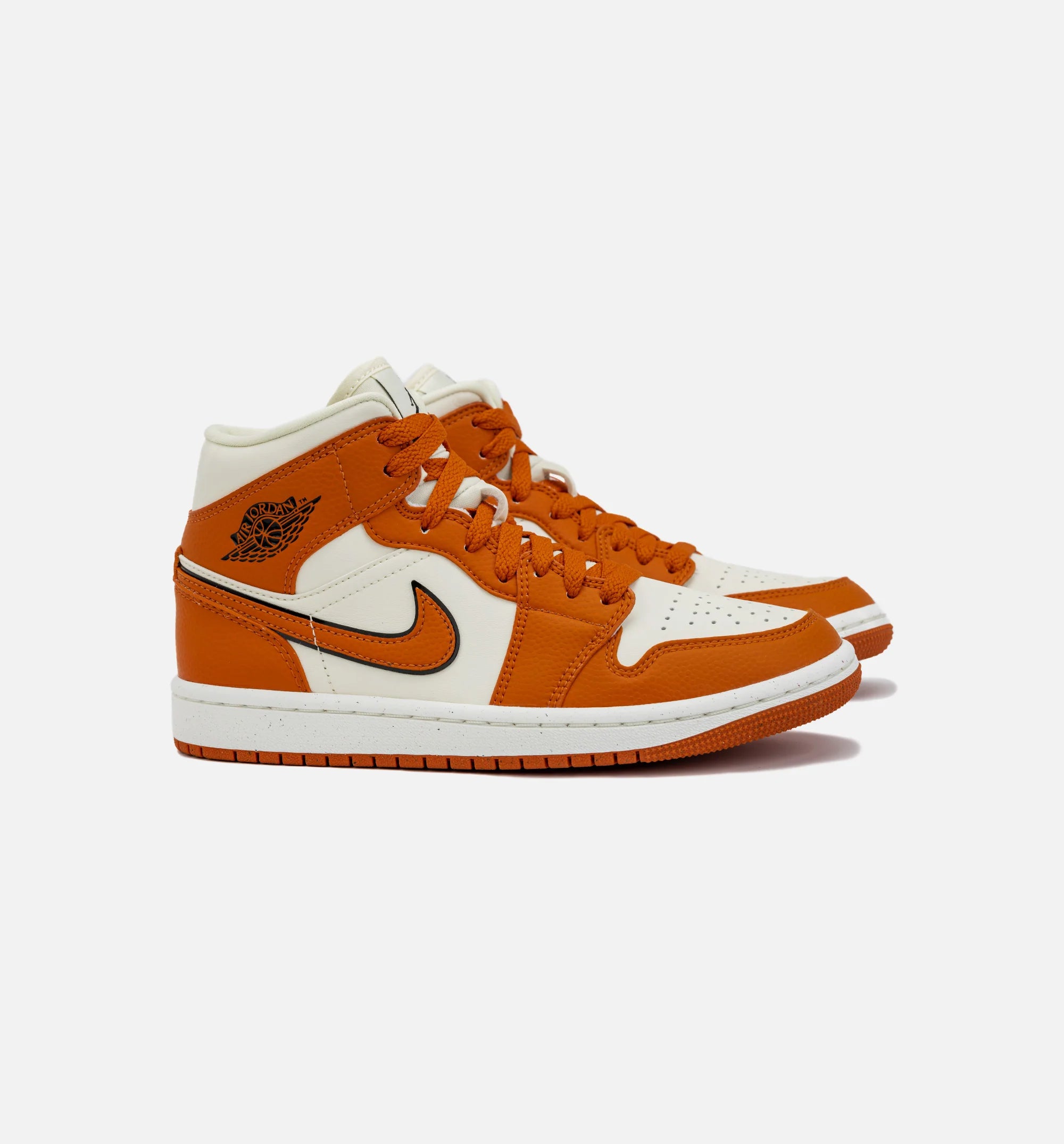 Air Jordan 1 Retro Mid SE Sport Spice Womens Lifestyle Shoe Orange White