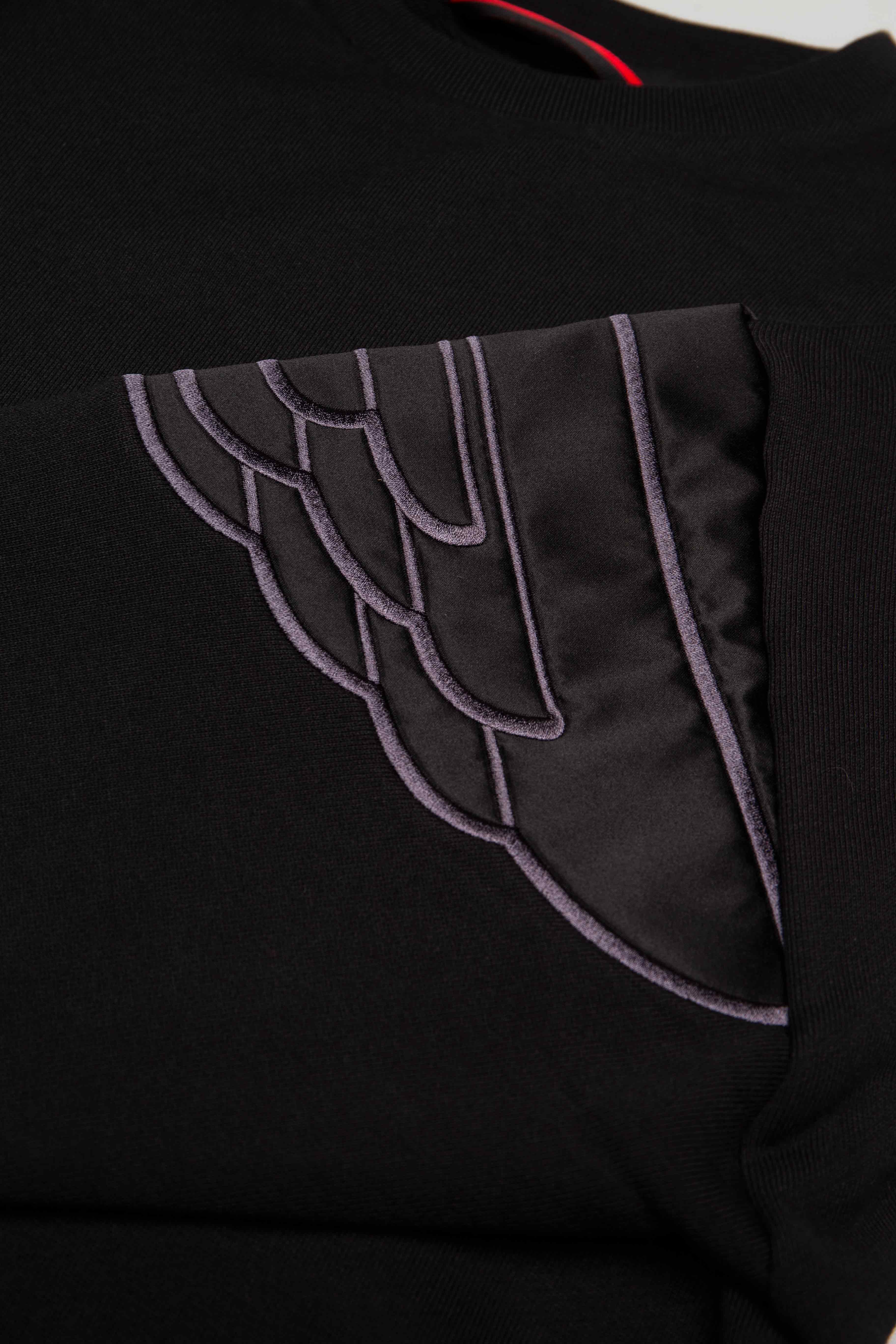 Air Jordan Classic Crew Mens Shirt Black Black