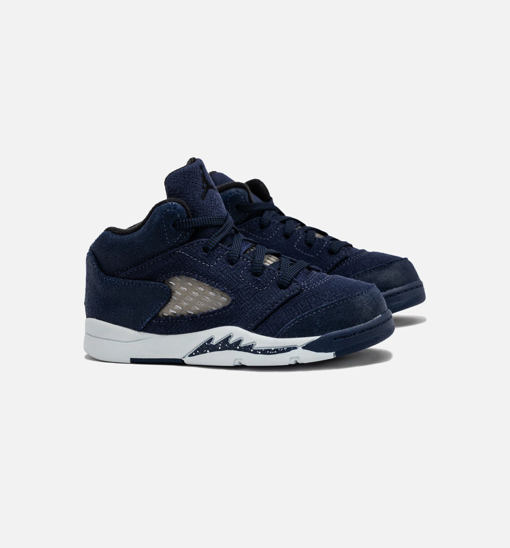 Air Jordan 5 Retro Midnight Navy Infant Toddler Lifestyle Shoe Midnight Navy Black Football Grey