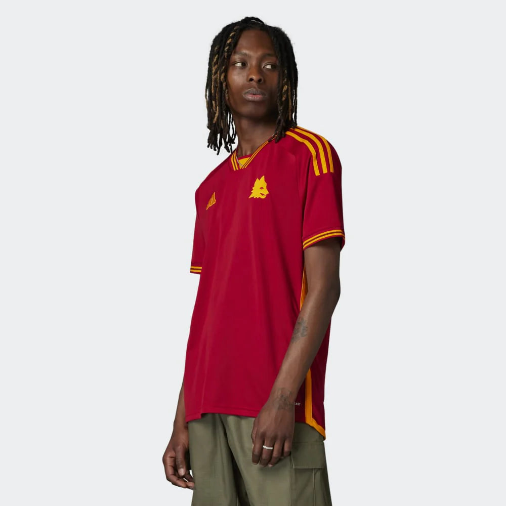 adidas Mens AS Roma Home Jersey 23