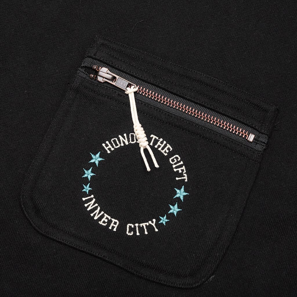 Pocket Pullover Crewneck Black