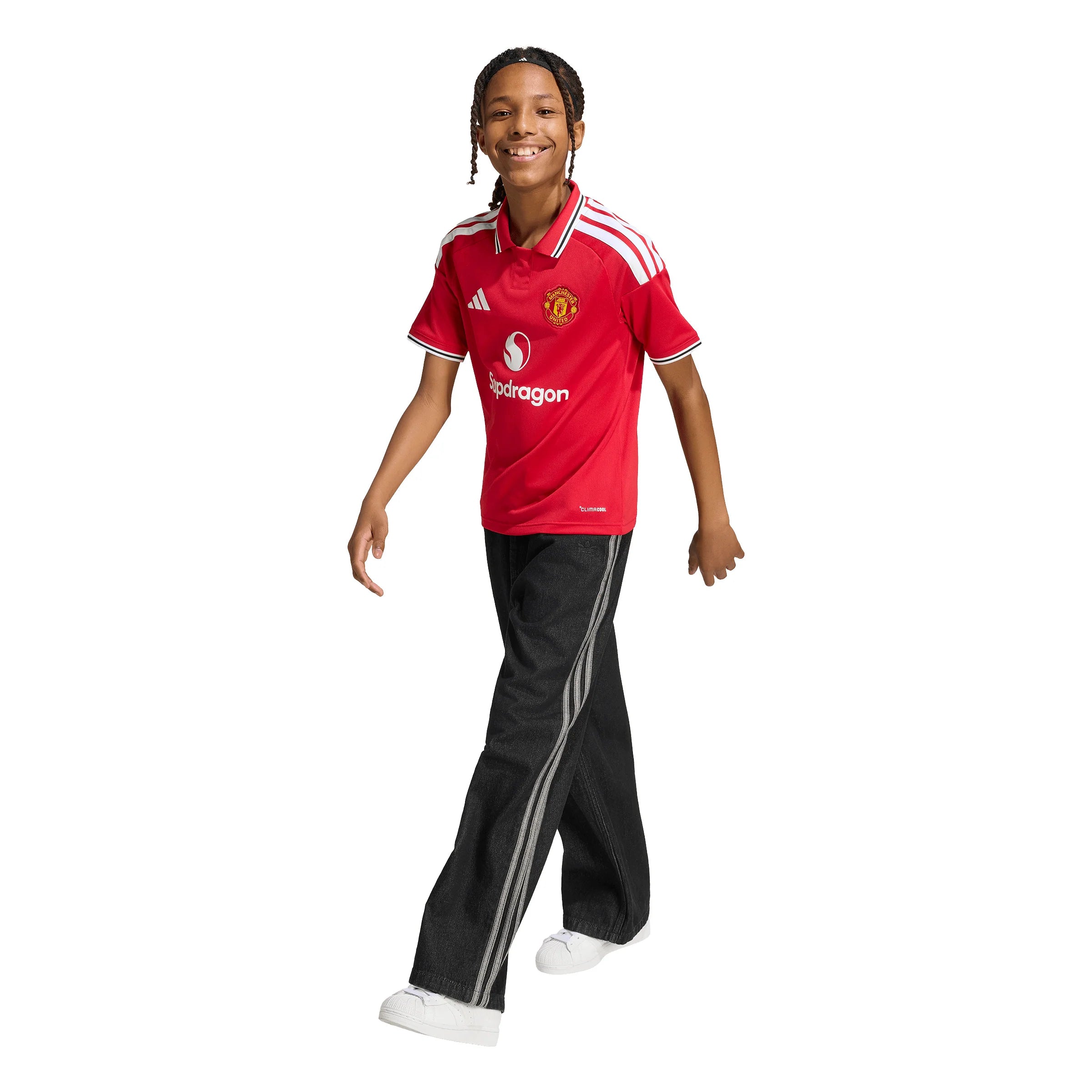 adidas Manchester United Home Youth Soccer Jersey 26 27 Red