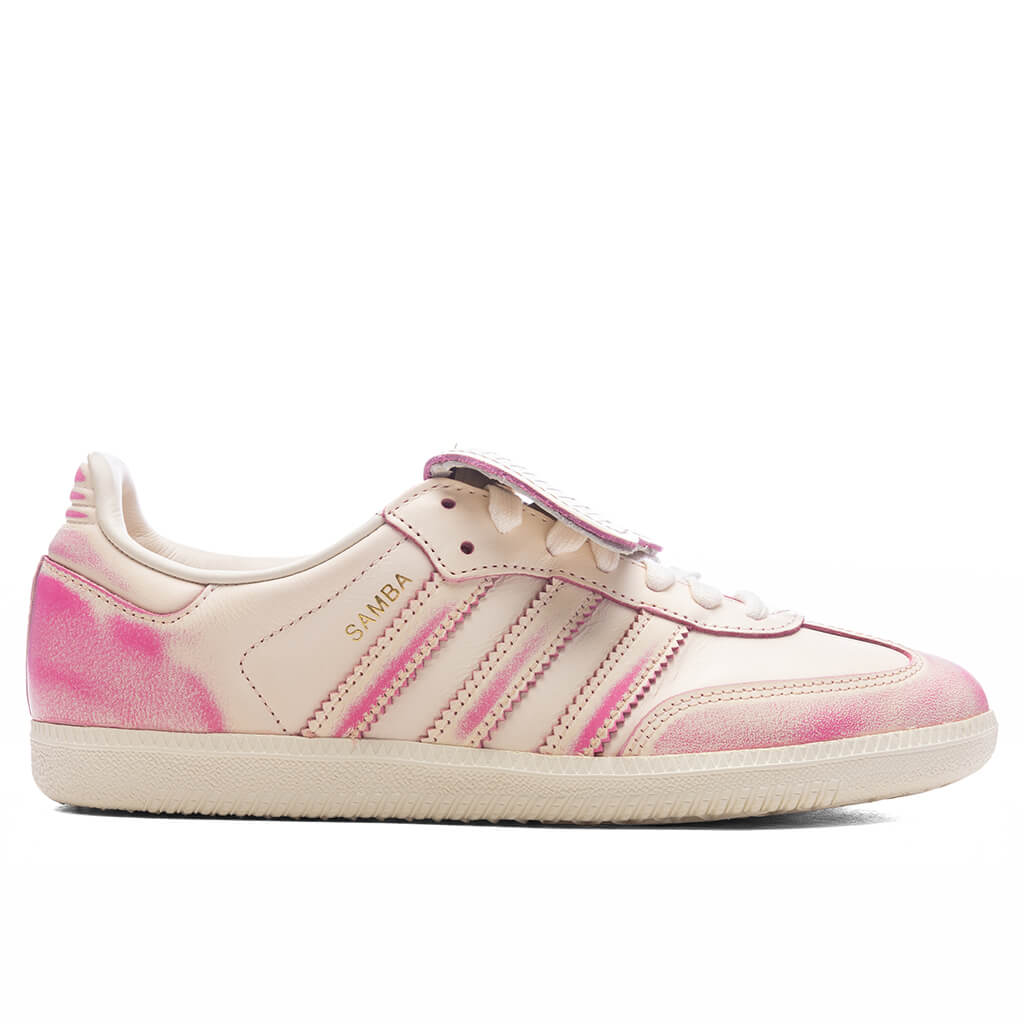 Womens Samba Long Tongue Cream White Shock Pink