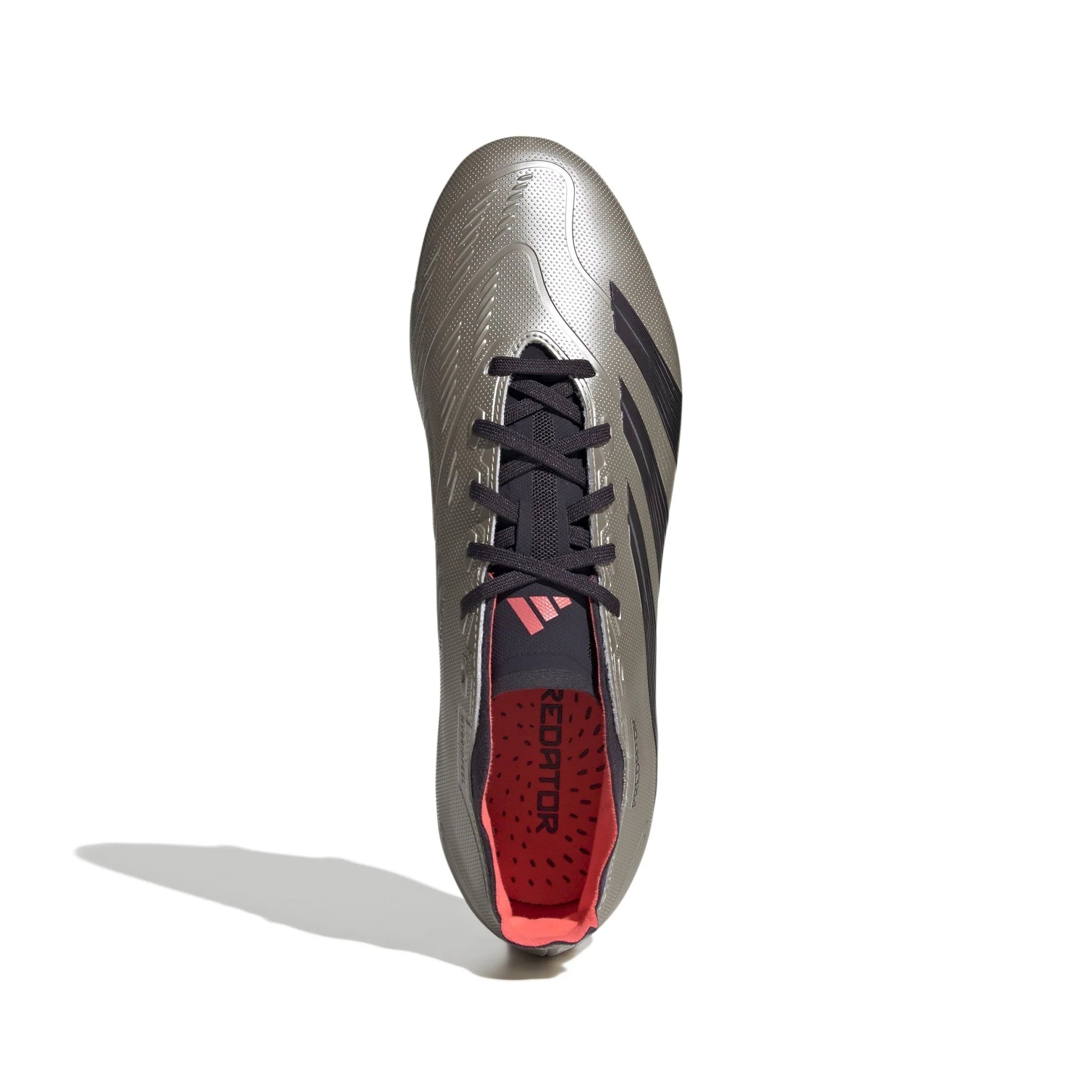 adidas Predator League FG Firm Ground Cleats Platinum Metallic Aurora Black Turbo