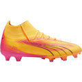 PUMA Ultra Pro FG AG Soccer Cleats Sun Stream Black Sunset Glow