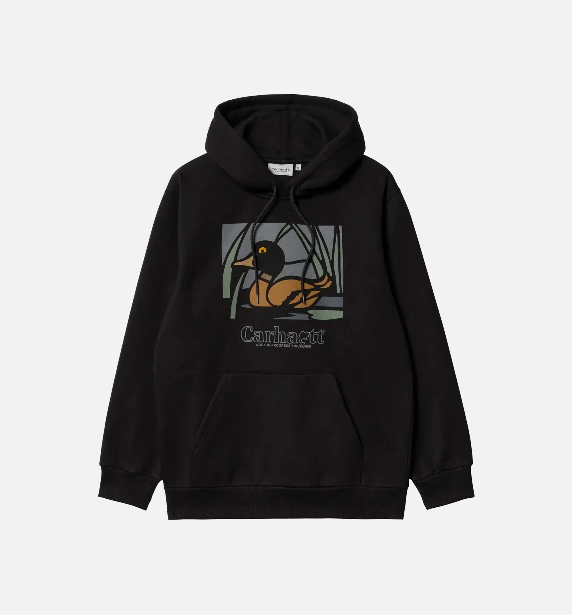 Hooded Duck Pond Mens Hoodie Black