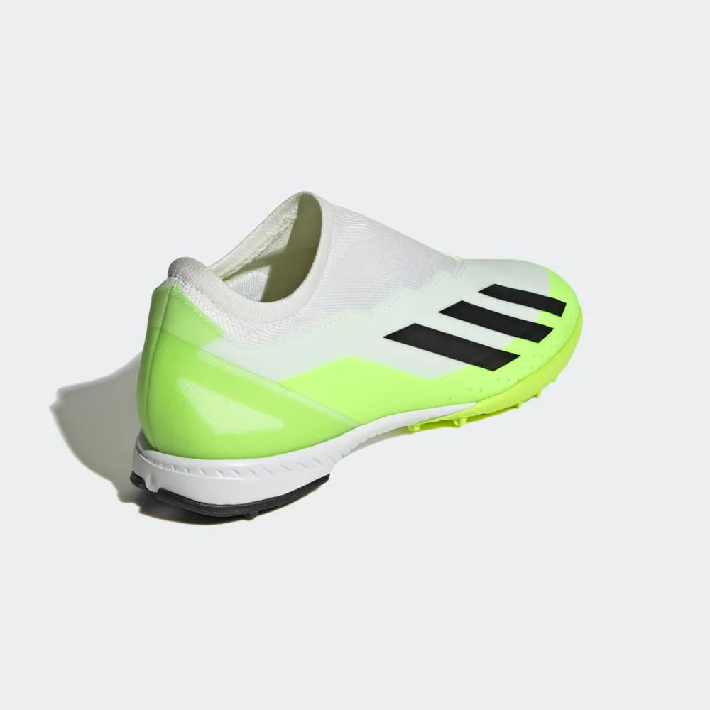 adidas X Crazyfast3 TF Turf Soccer Shoes White Black Lucid Lemon