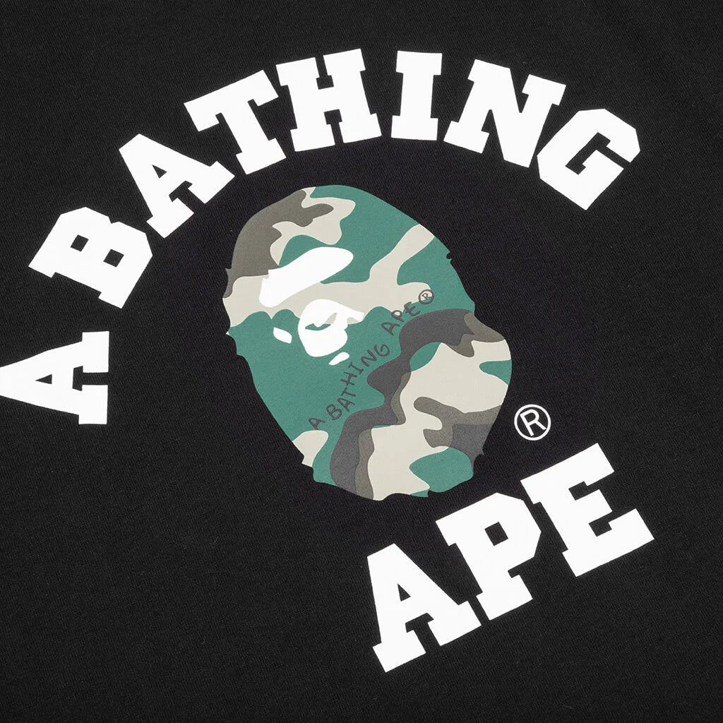 Woodland Camo College Tee Black