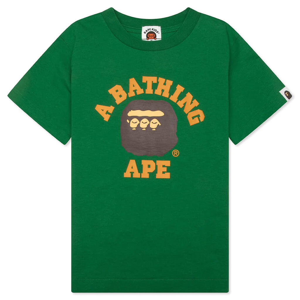 Kids Triple College Tee Green