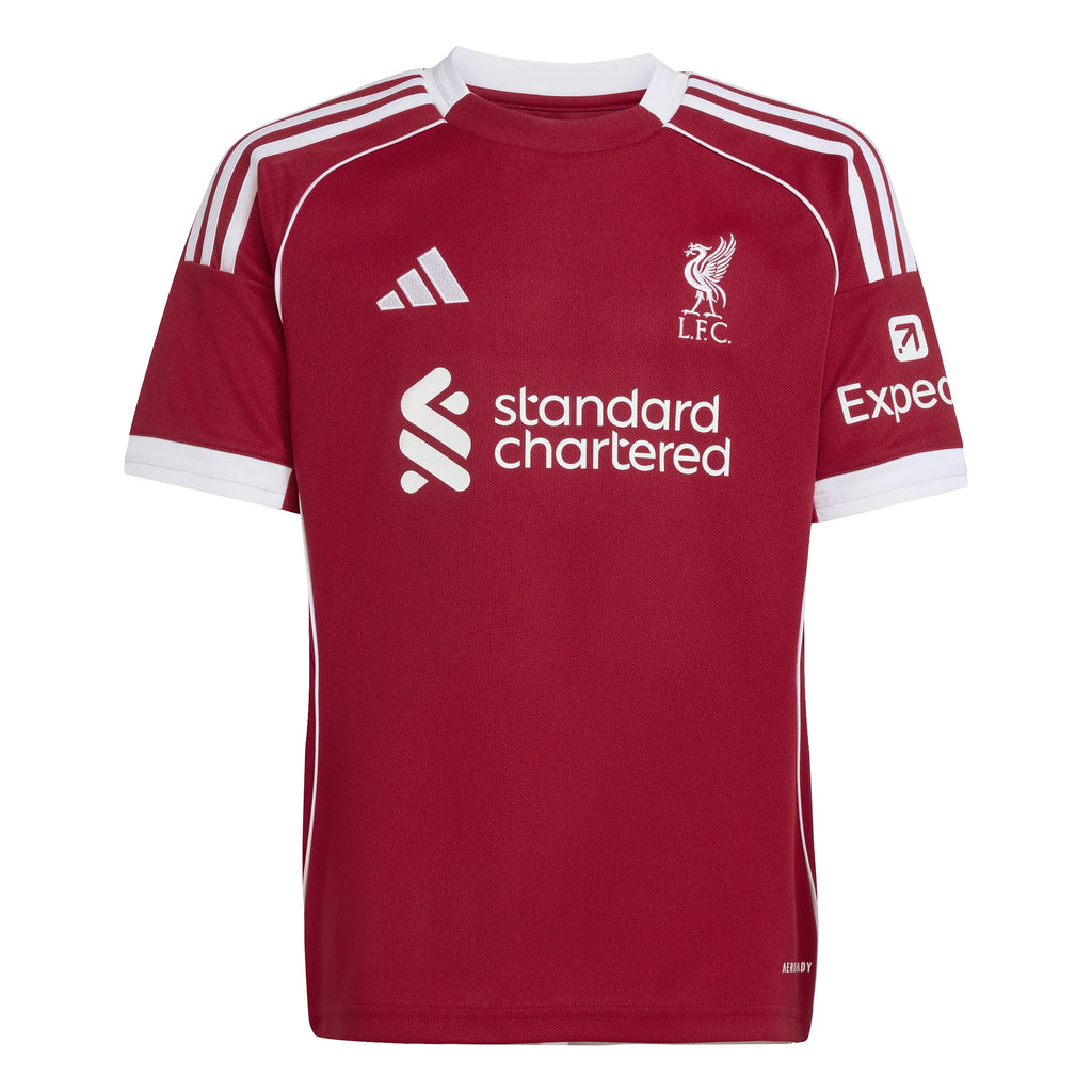 adidas Liverpool FC Home Youth Soccer Jersey 25 26 Red