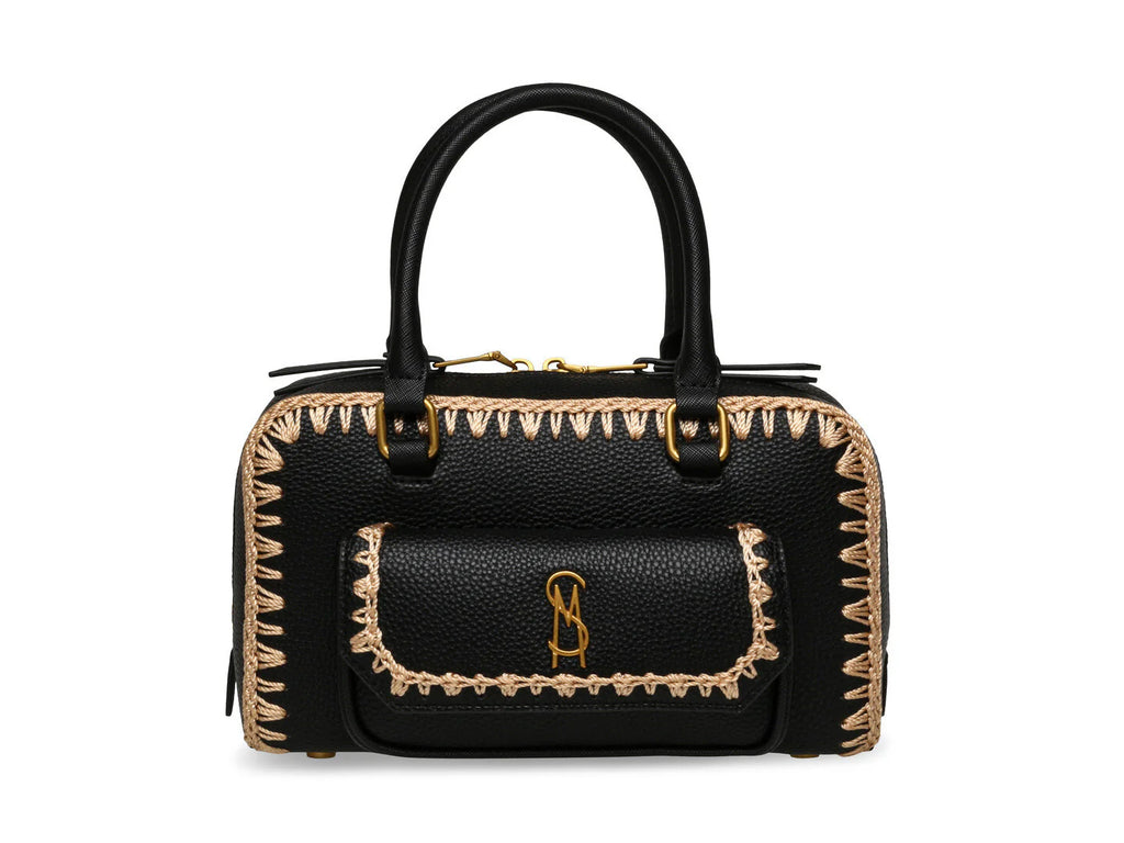 Bolso de Hombro Steve Madden Bdove Negro y Dorado para Mujer