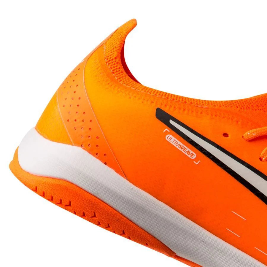 PUMA Ultra Ultimate Court Indoor Soccer Shoes Ultra Orange White Blue Glimmer