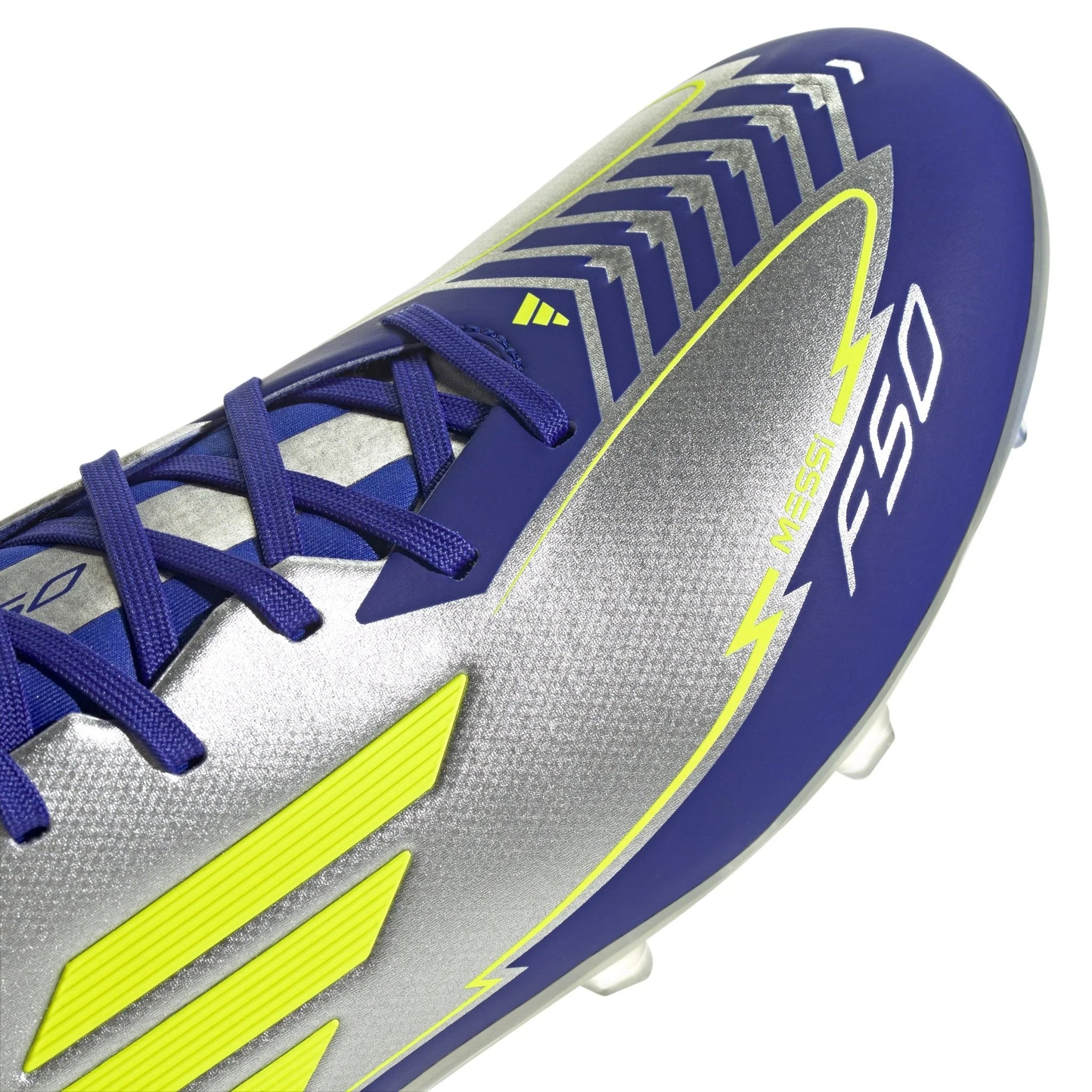 adidas F50 League Messi Firm Multi Ground Boots Silver Yellow