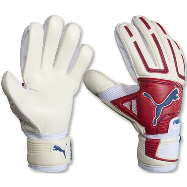 PUMA PowerCat 12 Protect Goalkeeper Gloves White Red