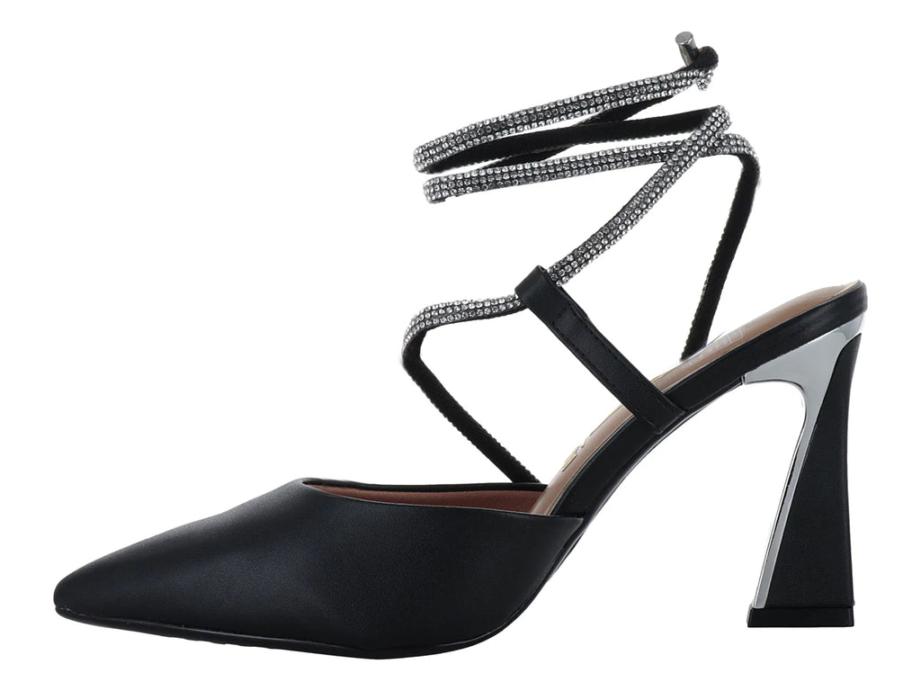 Zapatos de Tacón Vizzano Negros con Cristales para Mujer