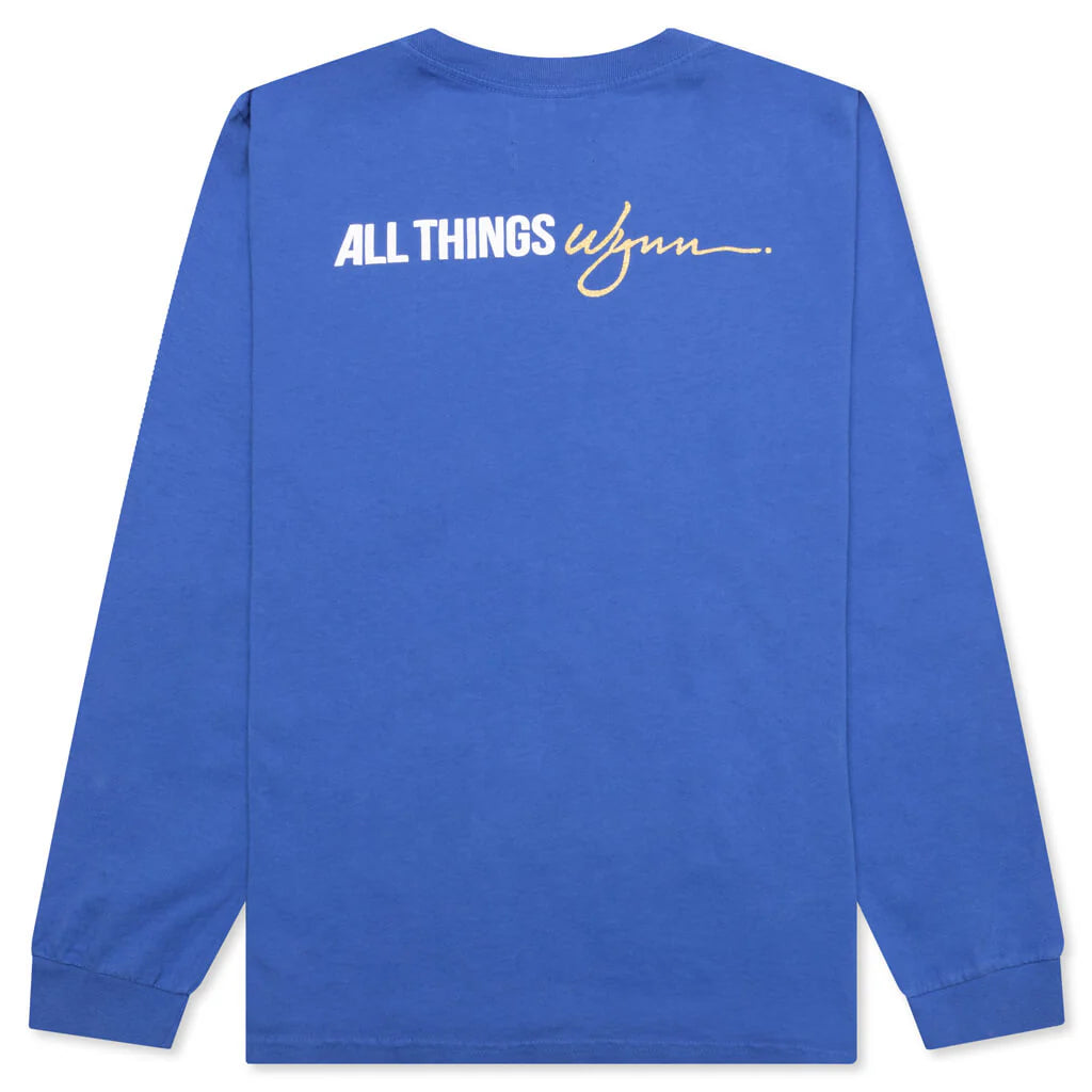 Feature x Wynn Logo Lock Up L S Tee Dazzling Blue