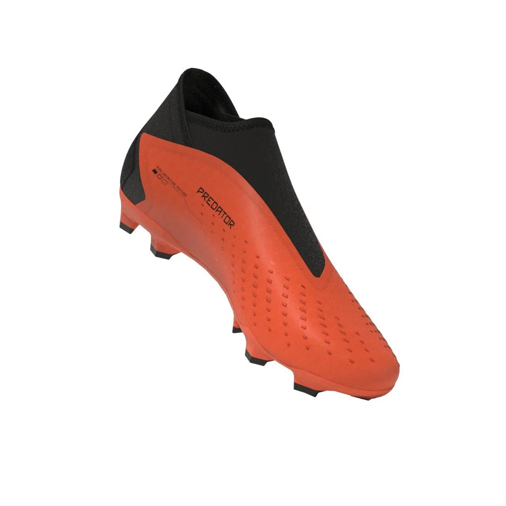 adidas Predator Accuracy3 Laceless FG Firm Ground Soccer Cleats Solar Orange Black Black