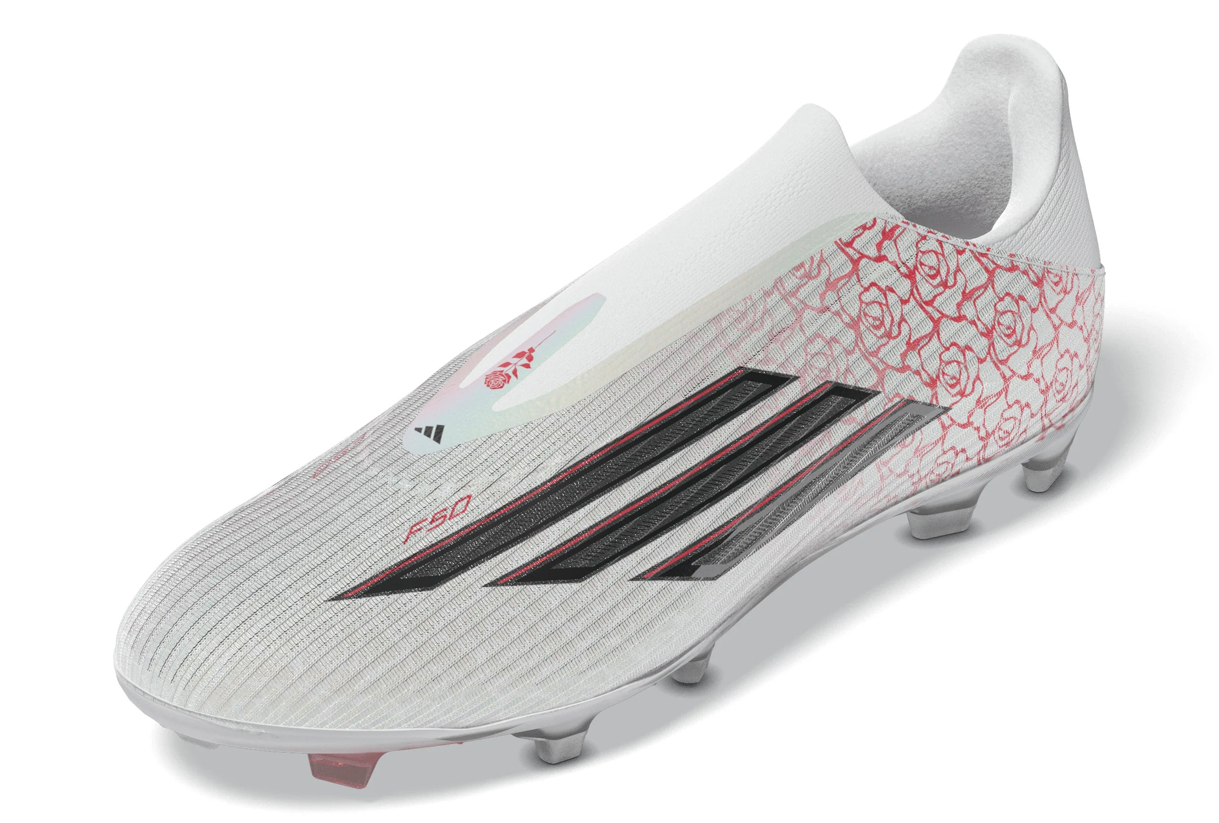 adidas F50 League Laceless FG MG Firm Ground Multi Ground Mens Soccer Cleats White Black Red