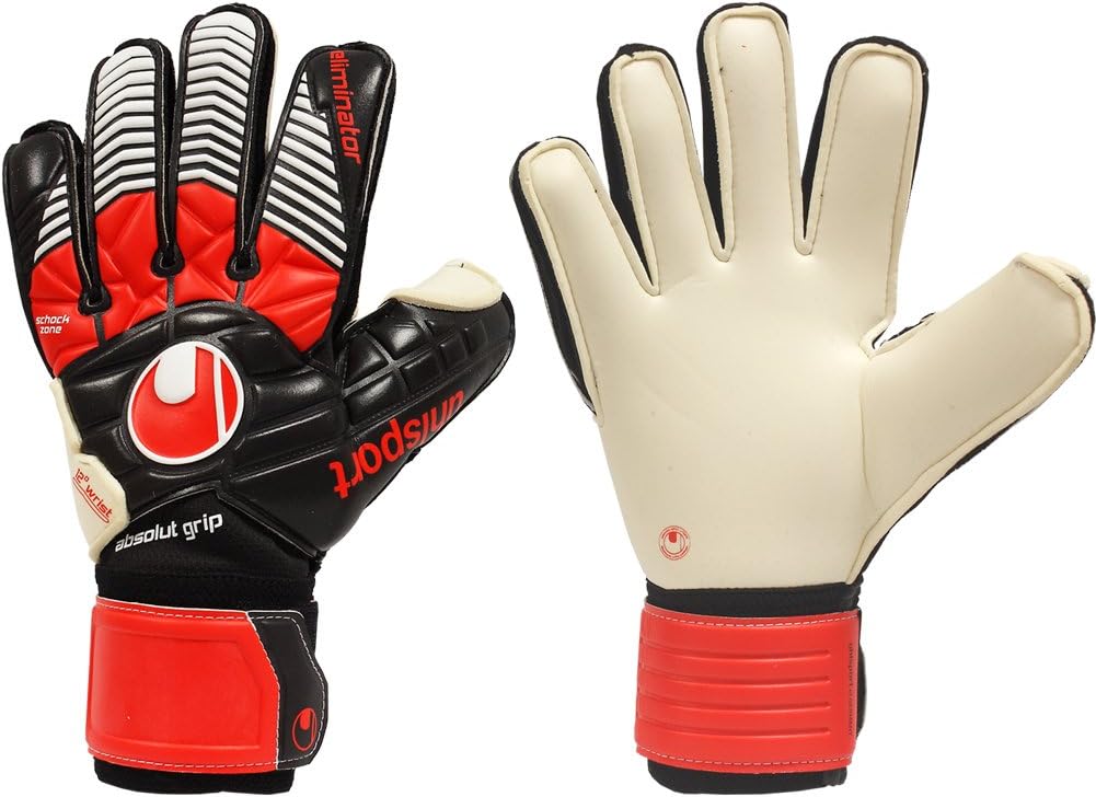 Uhlsport Eliminator Absolutgrip Goalkeeper Gloves Black Red White