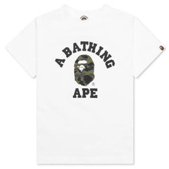 Kids 1st Camo College Tee White Green