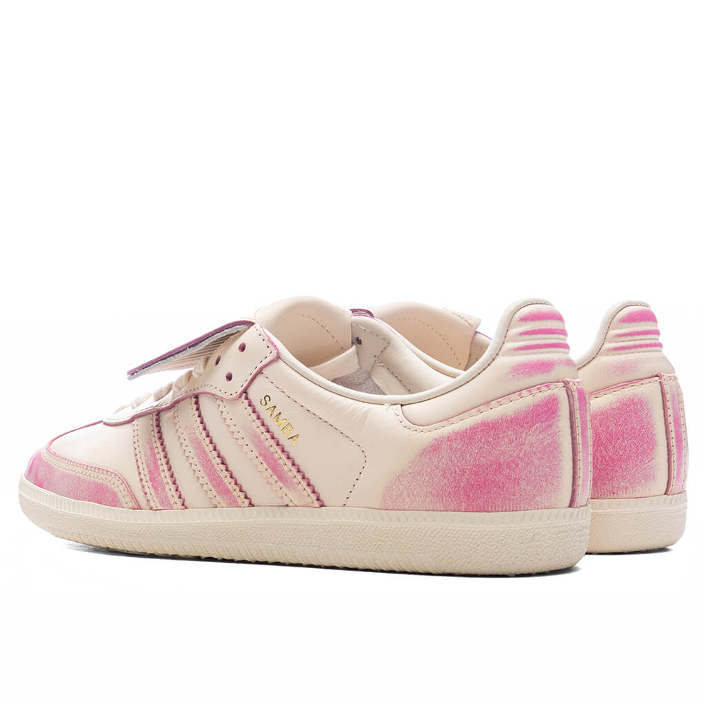 Womens Samba Long Tongue Cream White Shock Pink