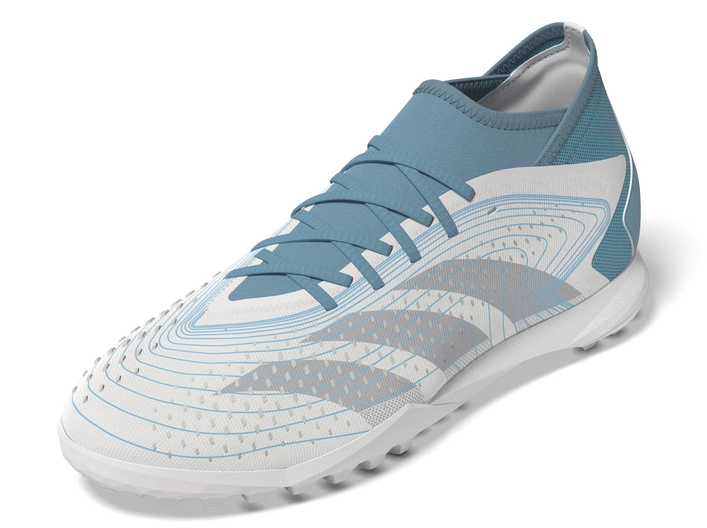 adidas Predator Accuracy3 TF Turf Shoes White Grey Blue