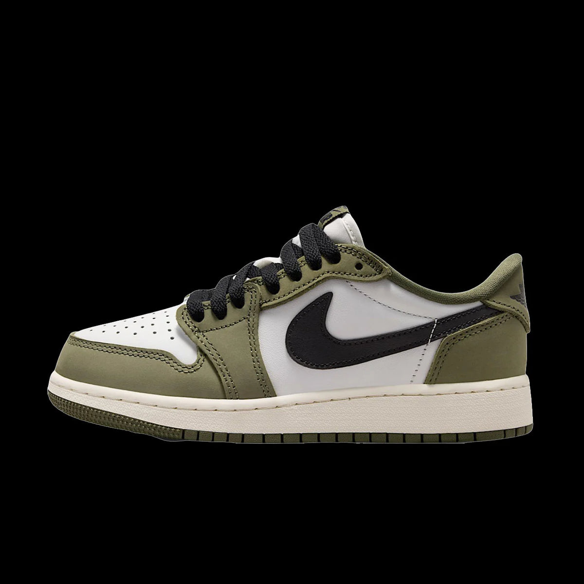 Air Jordan 1 Retro Low GSMedium Olive Black Summit White Sail