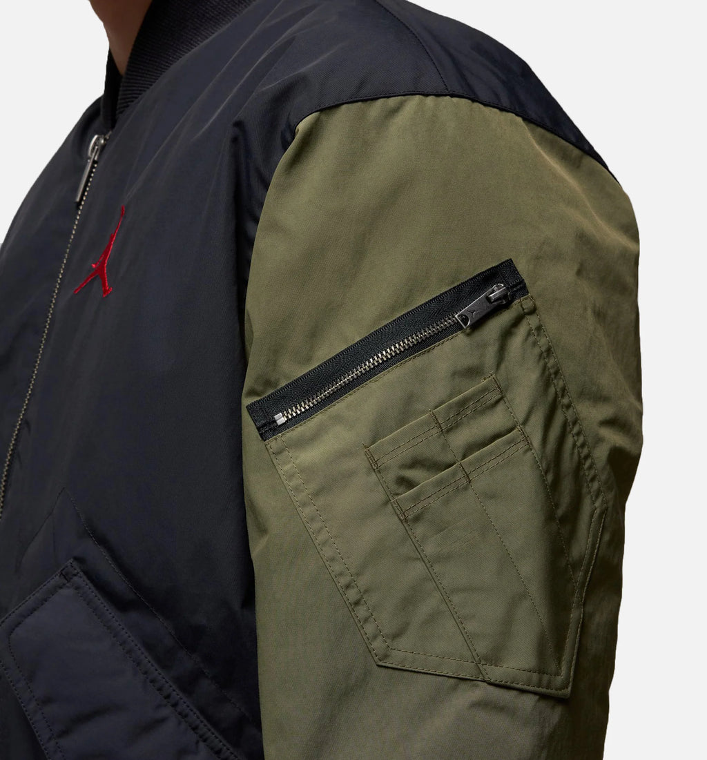 Renegade Bomber Mens Jacket Black Olive