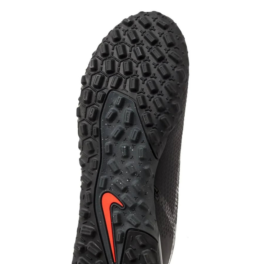 Nike Phantom GT2 Academy DF TF Turf Soccer Cleats Black Smoke Grey White