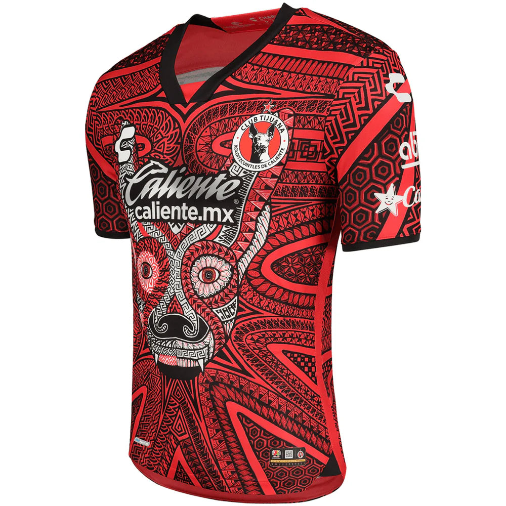 Charly Xolos Third Jersey 22 Red Black