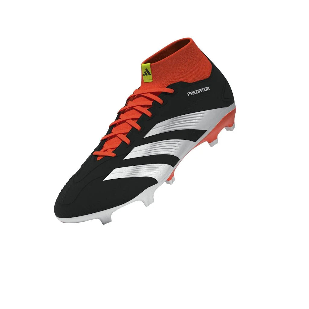 adidas Predator League Sock FG Firm Ground Soccer Cleats Core Black White Red