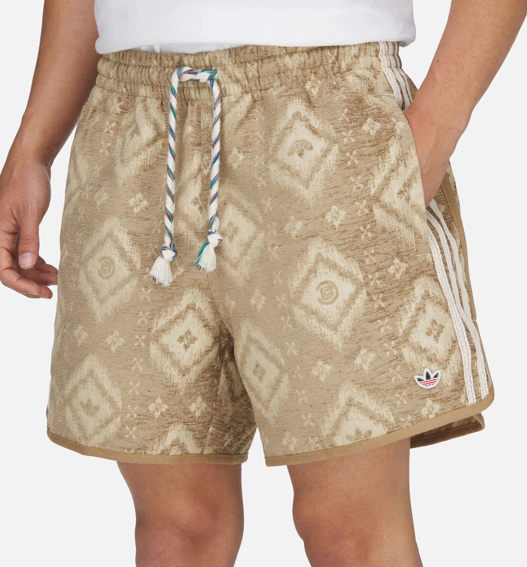 CLOT Heritage Print By Edison Chen Mens Short Warm Sandstone