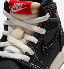Air Jordan 1 Retro High OG Flight Club Infant Toddler Lifestyle Shoe Black Sail Gum Medium Brown University Red