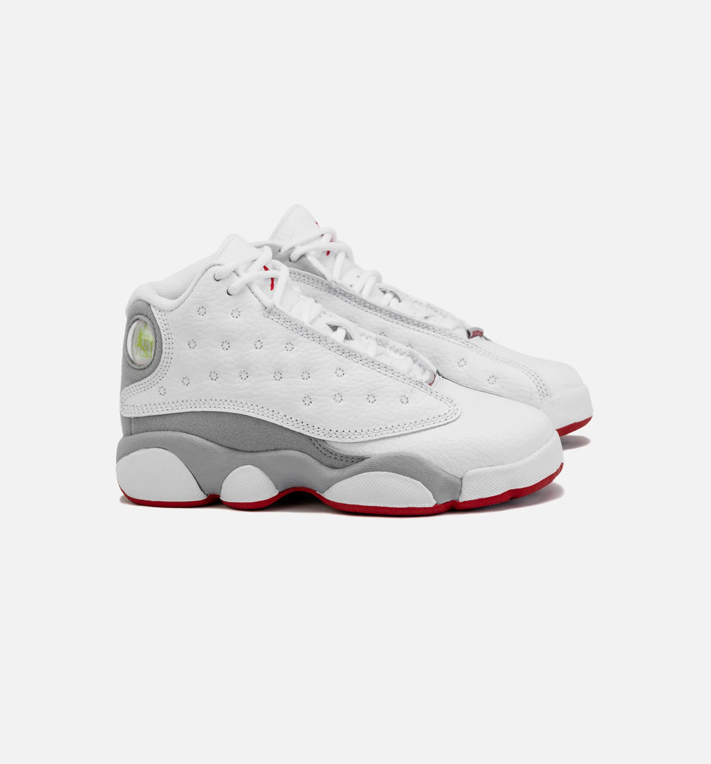 Air Jordan 13 Retro Wolf Grey Preschool Lifestyle Shoe White Grey Free Shipping