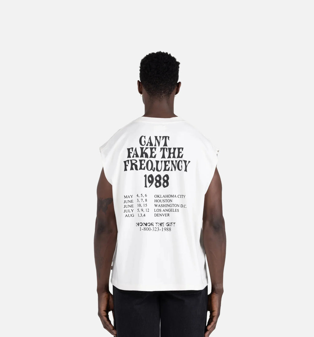 Frequency Mens Tank White