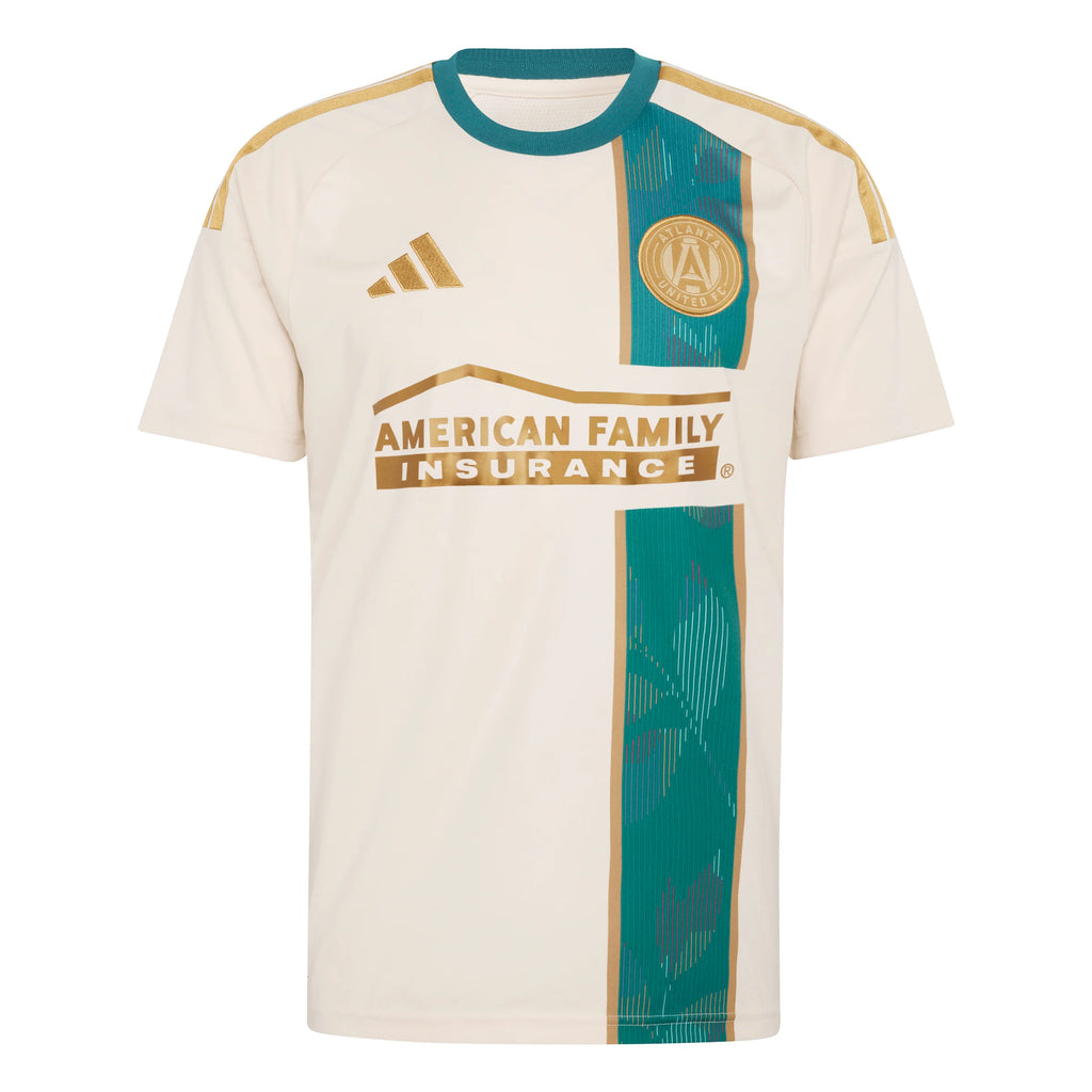 adidas Atlanta United Away Mens Soccer Jersey 26 27 Beige