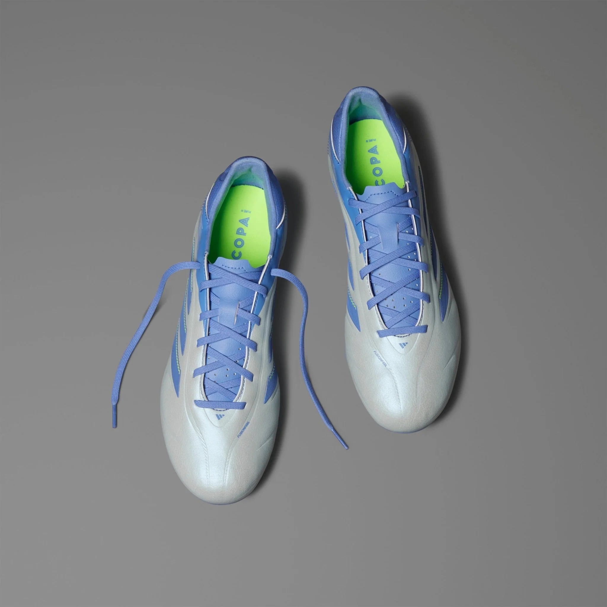 adidas Copa Pure 3 League Firm Multi Ground Soccer Cleats Halo Blue Blue Fusion Lucid Lemon