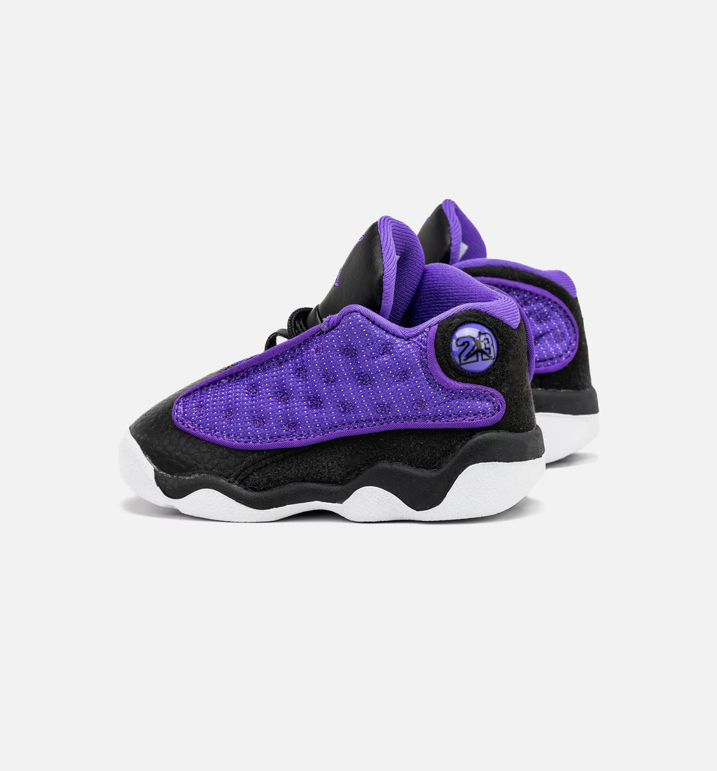 Air Jordan 13 Retro Purple Venom Infant Toddler Lifestyle Shoe Black Purple