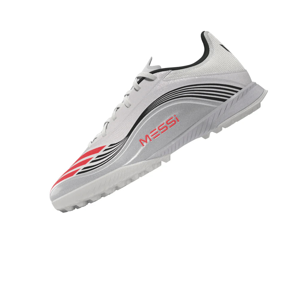 adidas F50 Messi League Turf Soccer Cleats White Red Silver