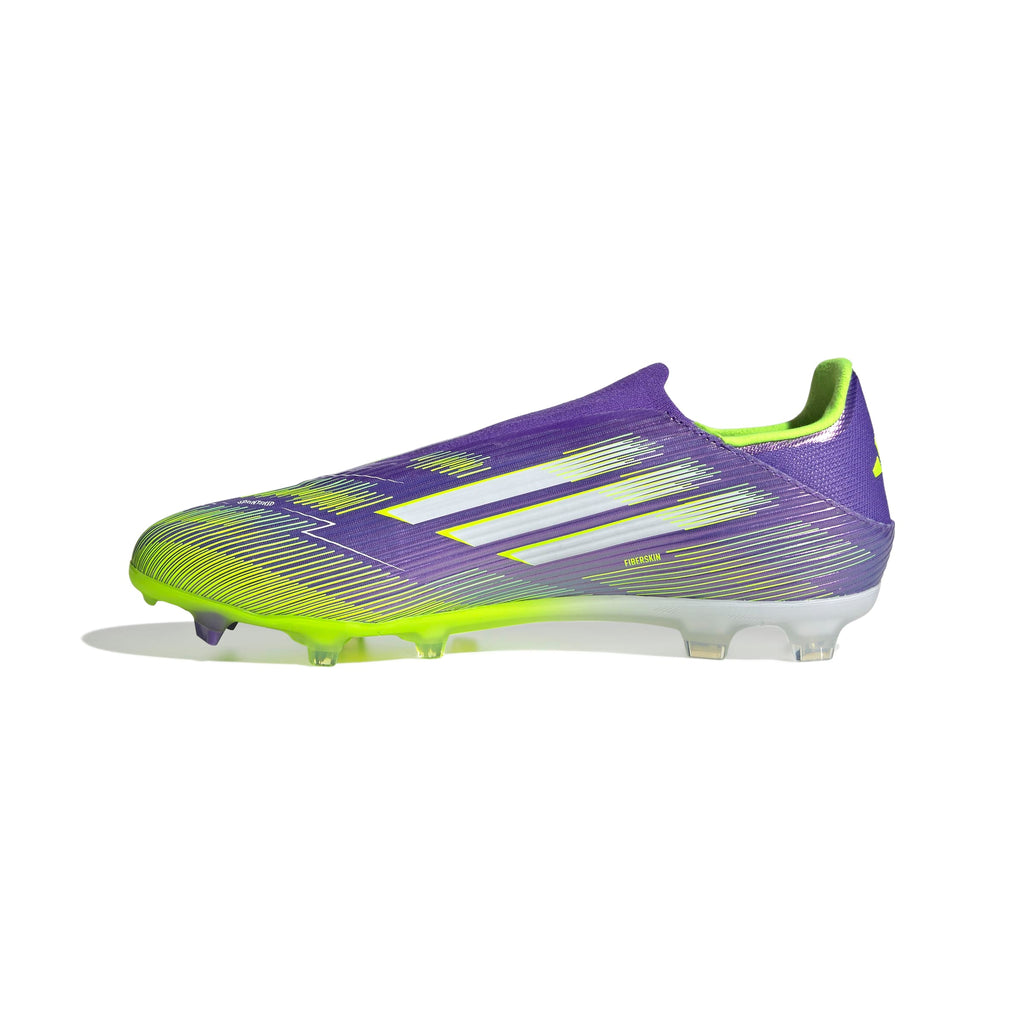 adidas F50 League Laceless FG MG Mens Soccer Cleats Purple White Lemon