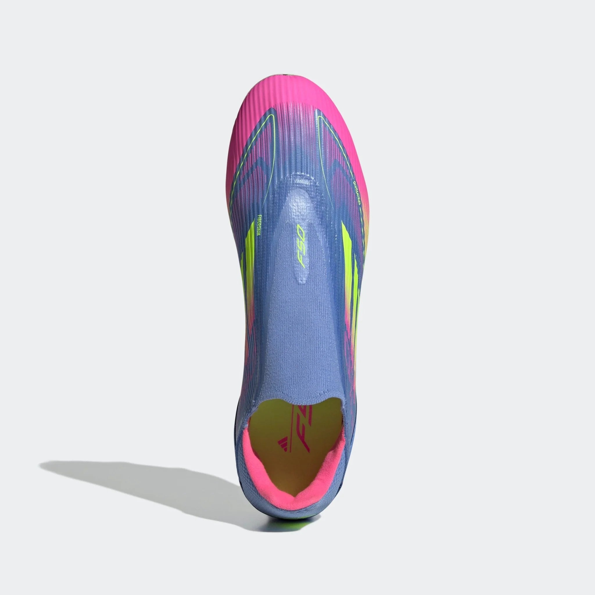 adidas F50 League Laceless Firm Multi Ground Boots Blue Fusion Lucid Lemon Lucid Pink