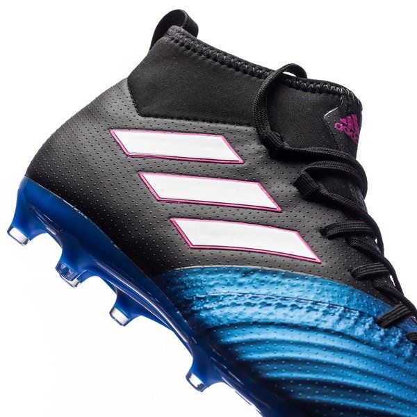 adidas ACE 171 FG Youth Firm Ground Soccer Cleats Black White Blue