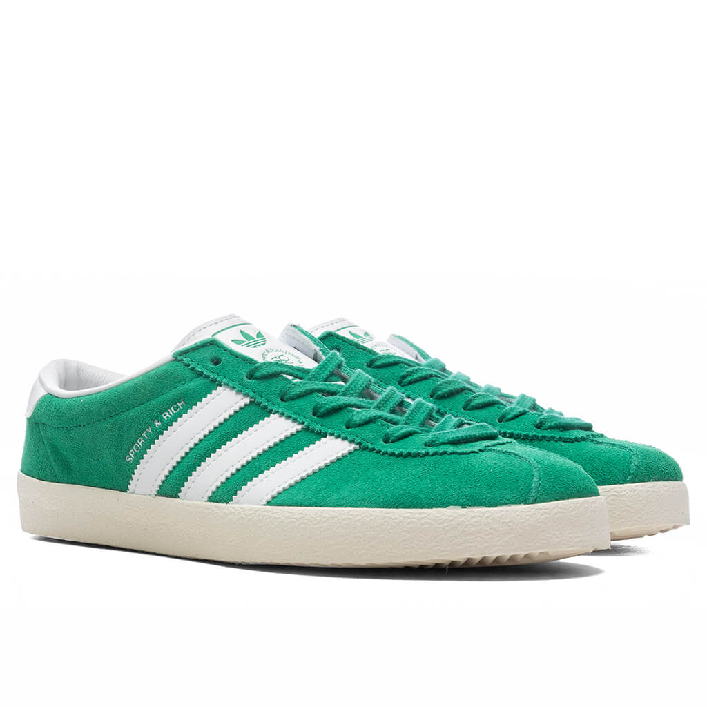 Adidas x Sporty Rich Womens Blanc Court Green Cloud White Off White