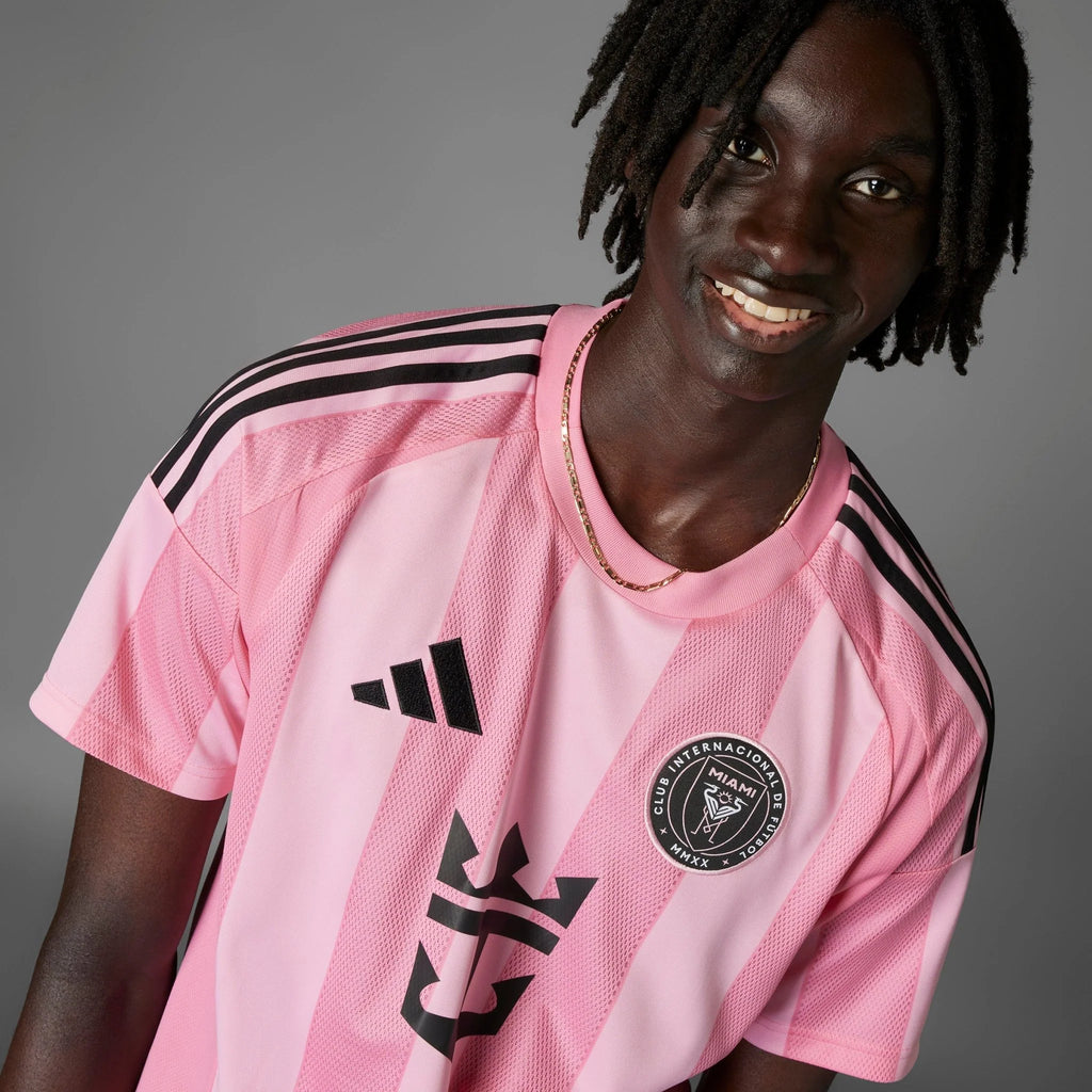 adidas Mens Inter Miami CF Home Jersey 25 26 Pink