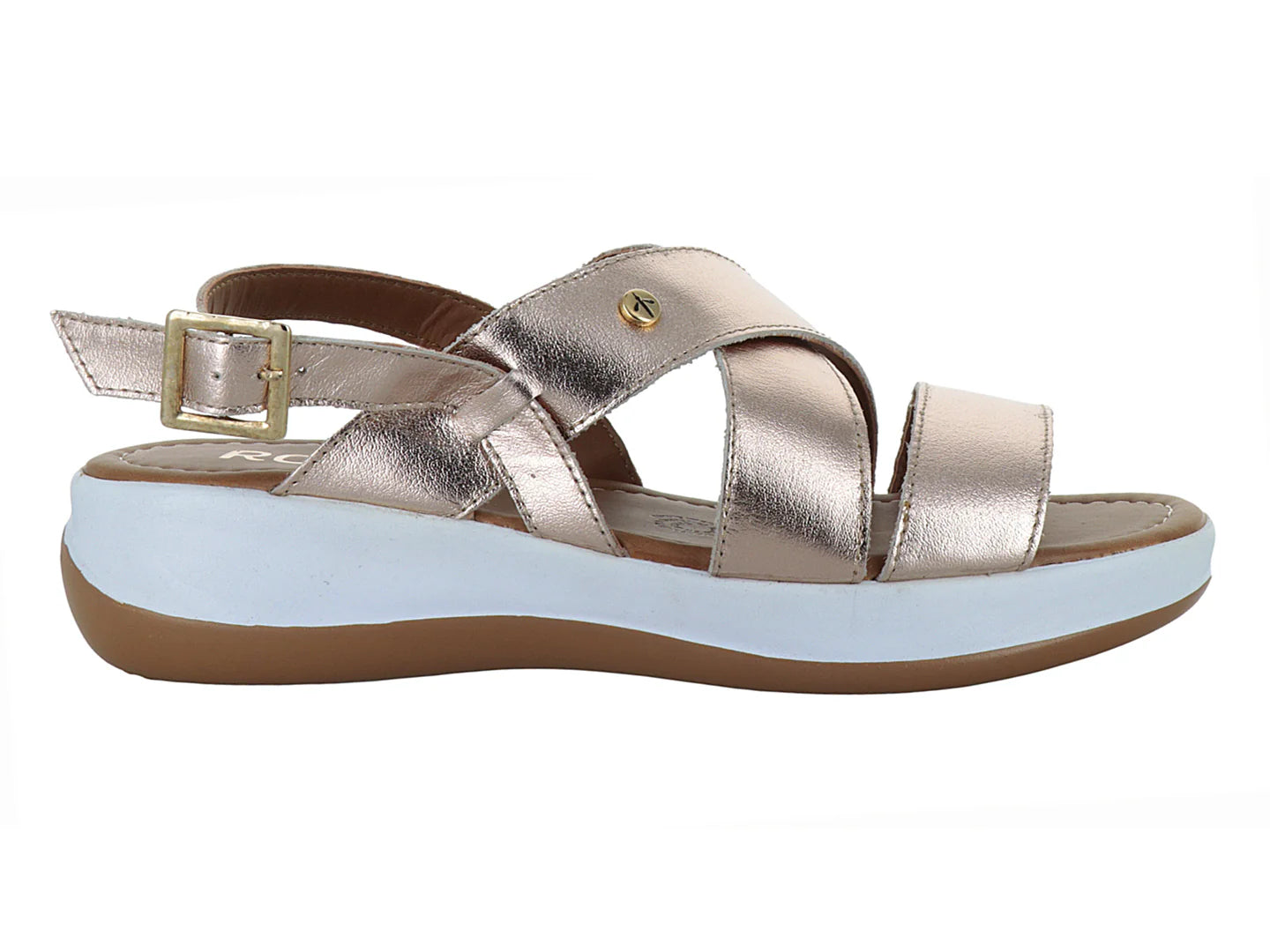 Sandalias ROZE Plataforma Oro Rosado para Mujer