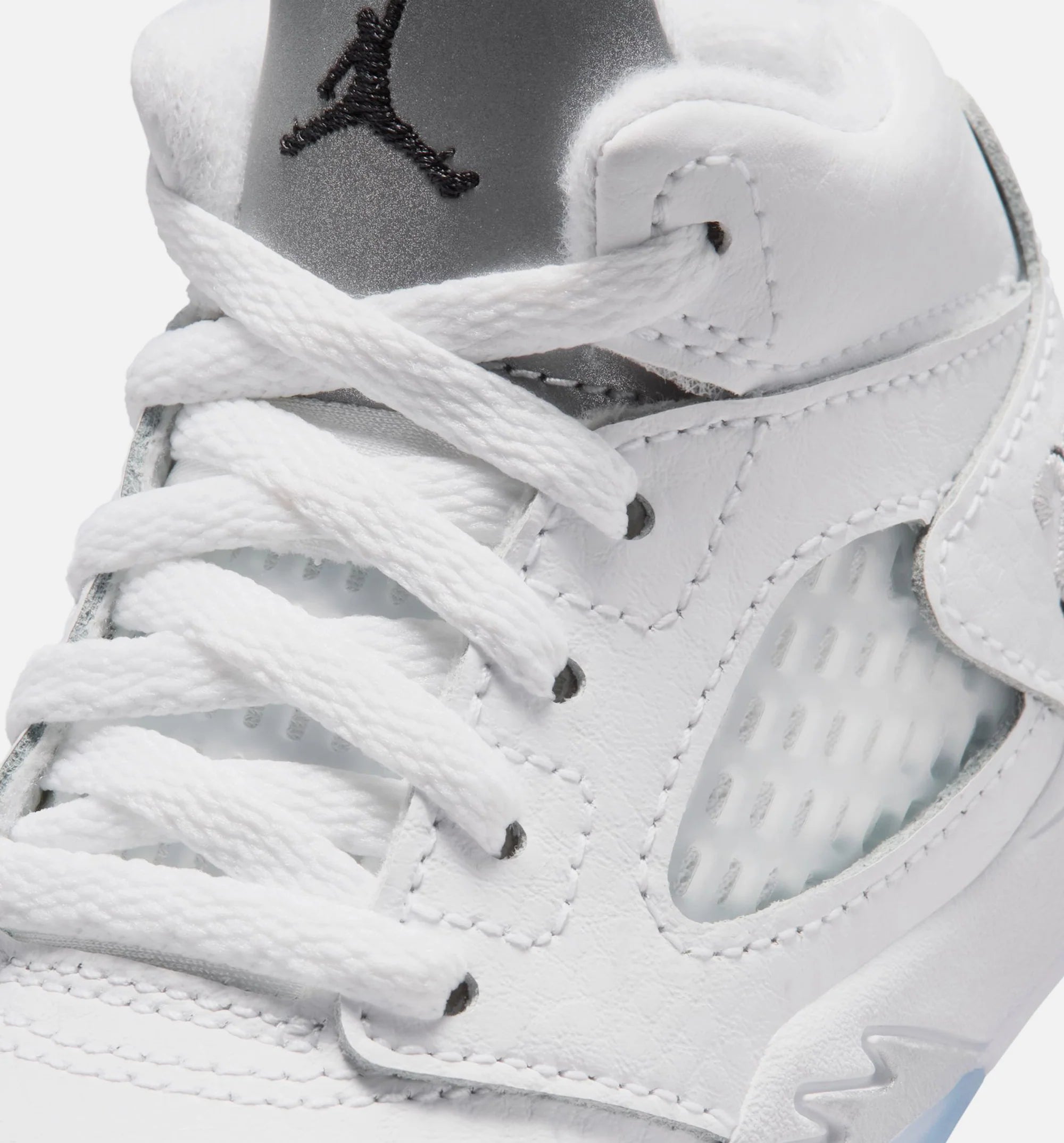 Air Jordan 5 Retro OG White Metallic Infant Toddler Lifestyle Shoe White Black Metallic Silver Free Shipping