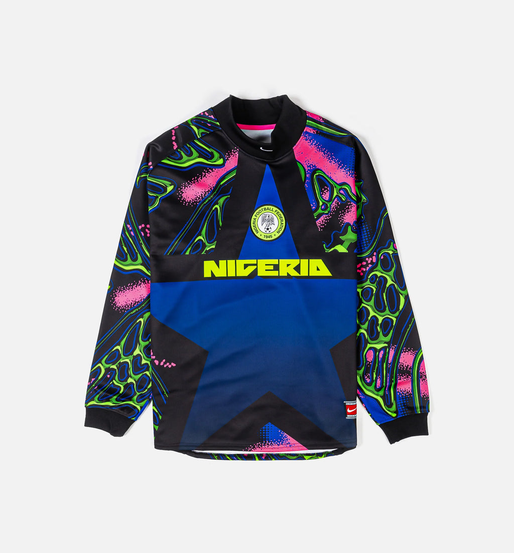 Nigeria Hollywood Keeper Long Sleeve Mens Jersey Black Transparent Pink White